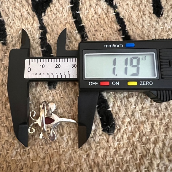 ❤️ Red Dahlia Kingman Turquoise 925 Dragonfly Ring Navajo Southwestern Size 7.75 - Picture 12 of 14